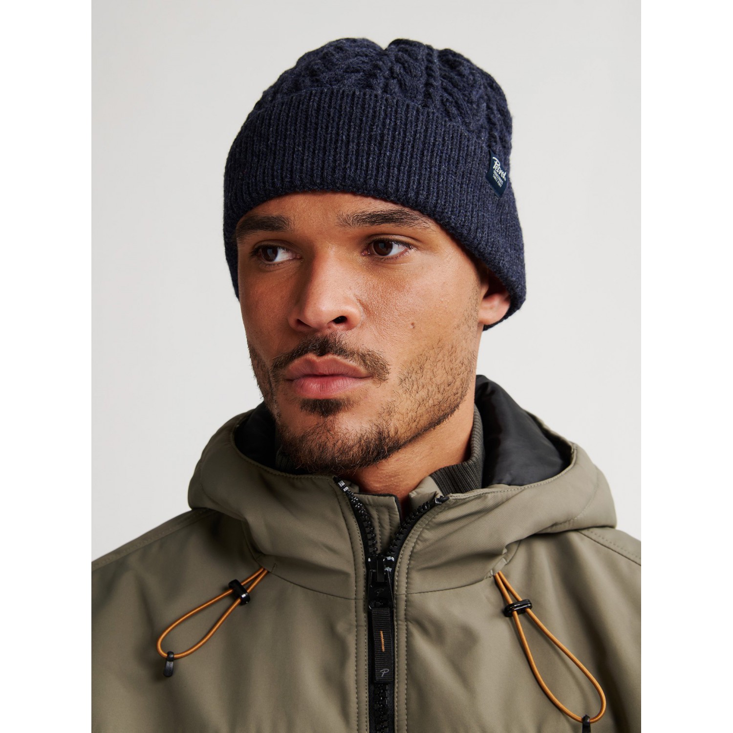 Life Style Butiken Ανδρικό Πλεκτό Σκούφος με πλεξούδα LS1M-3050-CAP821 Navy