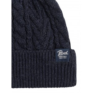 Life Style Butiken Ανδρικό Πλεκτό Σκούφος με πλεξούδα LS1M-3050-CAP821 Navy