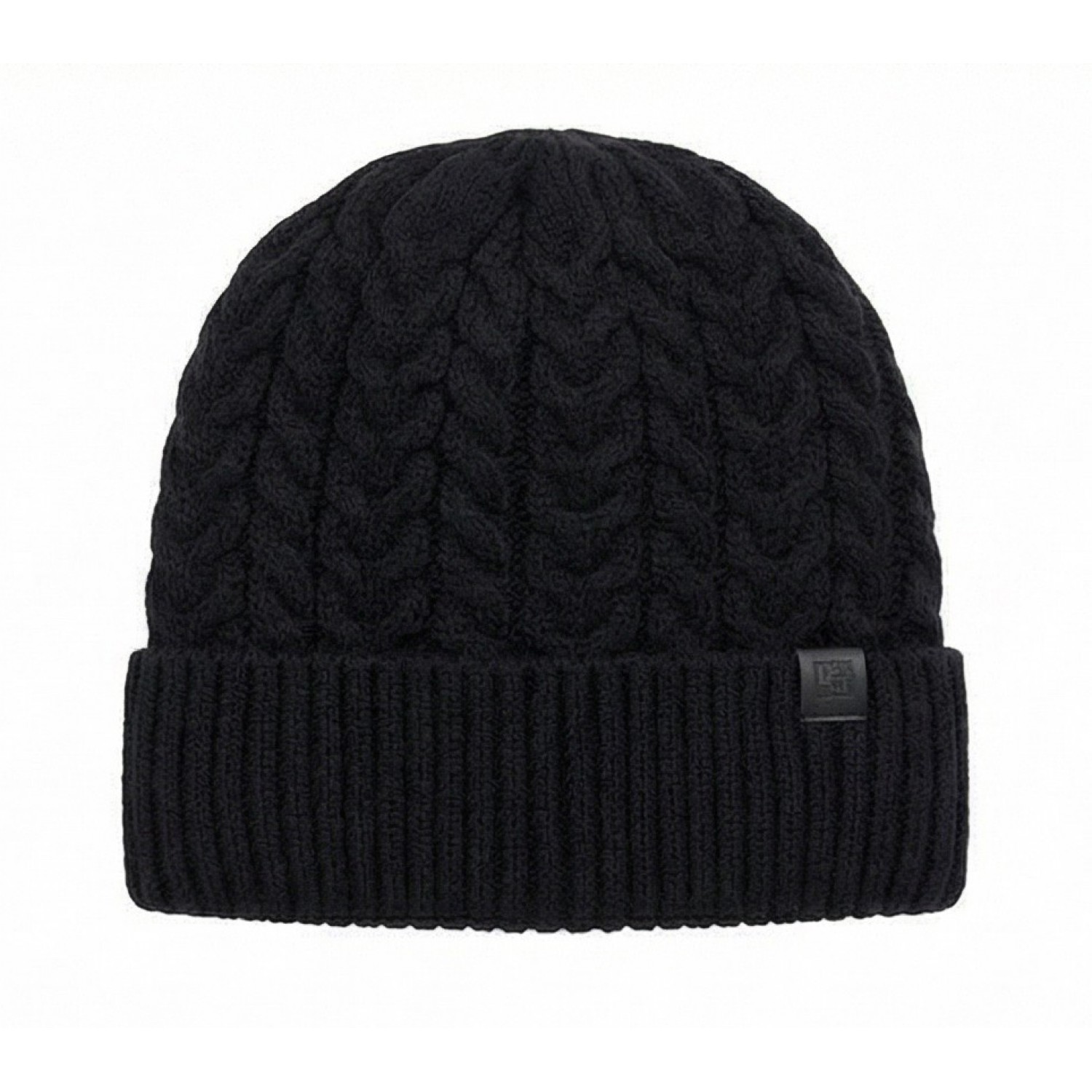 Life Style Butiken Ανδρικός Πλεκτός Σκούφος με πλεξούδα LS116551 Black