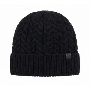 Life Style Butiken Ανδρικός Πλεκτός Σκούφος με πλεξούδα LS116551 Black