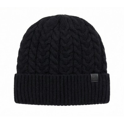 Life Style Butiken Ανδρικός Πλεκτός Σκούφος με πλεξούδα LS116551 Black