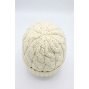 Life Style Butiken Ανδρικός Πλεκτός Σκούφος με πλεξούδα LS116505 Λευκό