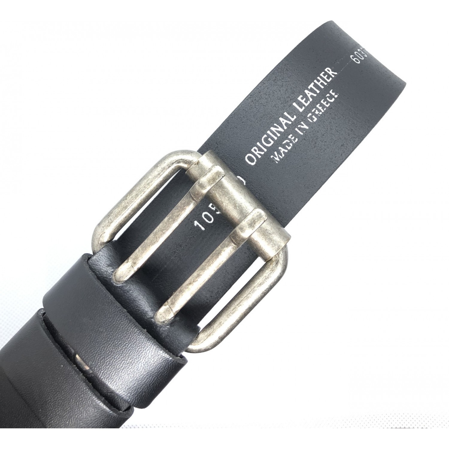 Life Style Butiken Ανδρική Δερμάτινη Ζώνη με διπλό στέλεχος LS1200.501 ΜΑΥΡΟ 4cm Φάρδος