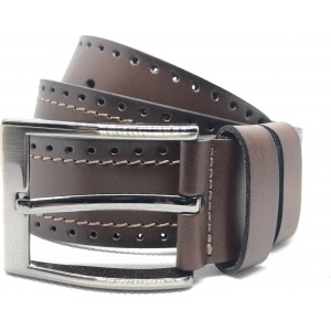 PLB Ζώνη Ανδρική Δερμάτινη Χειροποίητη Ελληνικής Κατασκευής 555/33 ΚΑΦΕ