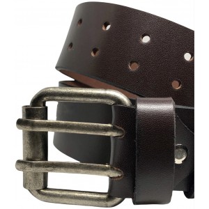 PLB Ζώνη Ανδρική Δερμάτινη Χειροποίητη Ελληνικής Κατασκευής με διπλό στέλεχος 755/435 ΚΑΦΕ 4cm Φάρδος