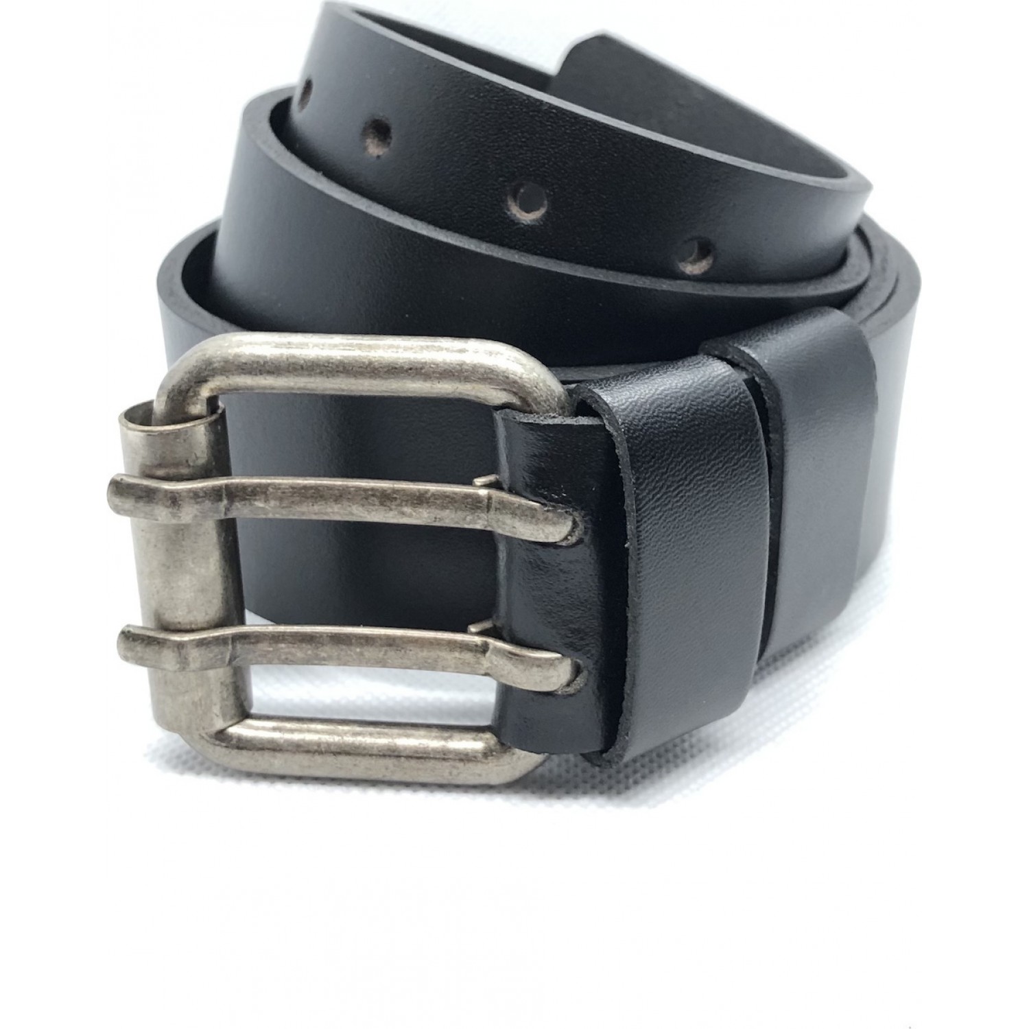 Life Style Butiken Ανδρική Δερμάτινη Ζώνη με διπλό στέλεχος LS1200.501 ΜΑΥΡΟ 4cm Φάρδος