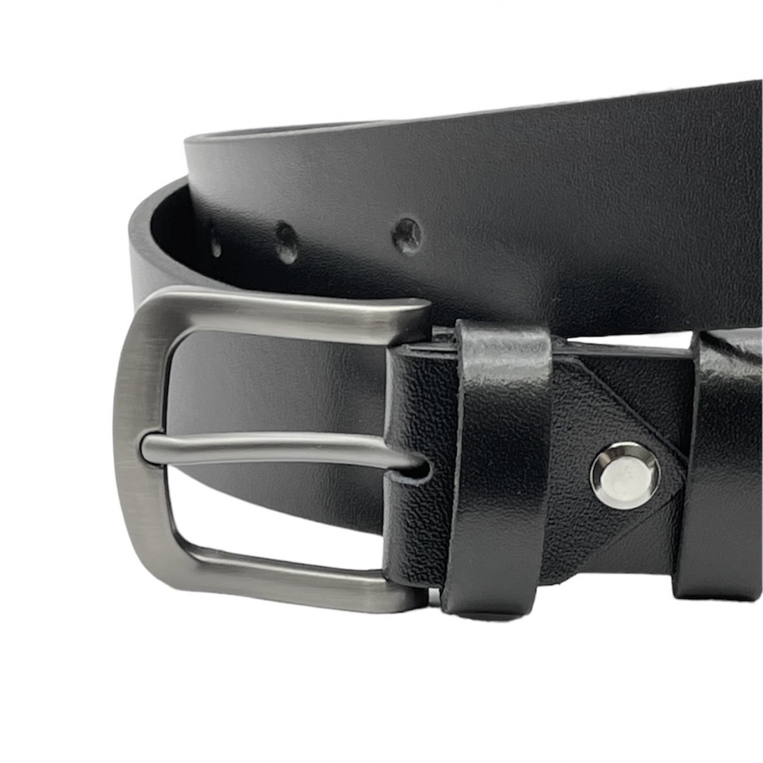 PLB Ανδρική Δερμάτινη Ζώνη Χειροποίητη 200/106 Black 