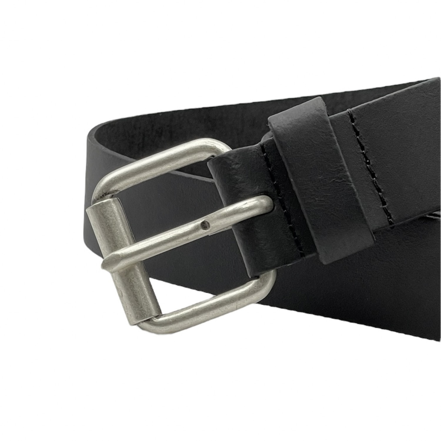 Aνδρική Ζώνη Δερμάτινη με ροδέλα και φάρδος 3.5cm Petrol Industries 40102/999 Black