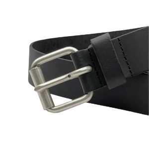 Aνδρική Ζώνη Δερμάτινη με ροδέλα και φάρδος 3.5cm Petrol Industries 40102/999 Black
