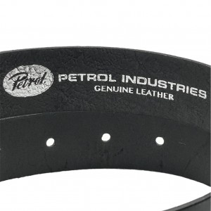 Aνδρική Ζώνη Δερμάτινη με ροδέλα και φάρδος 3.5cm Petrol Industries 40102/999 Black