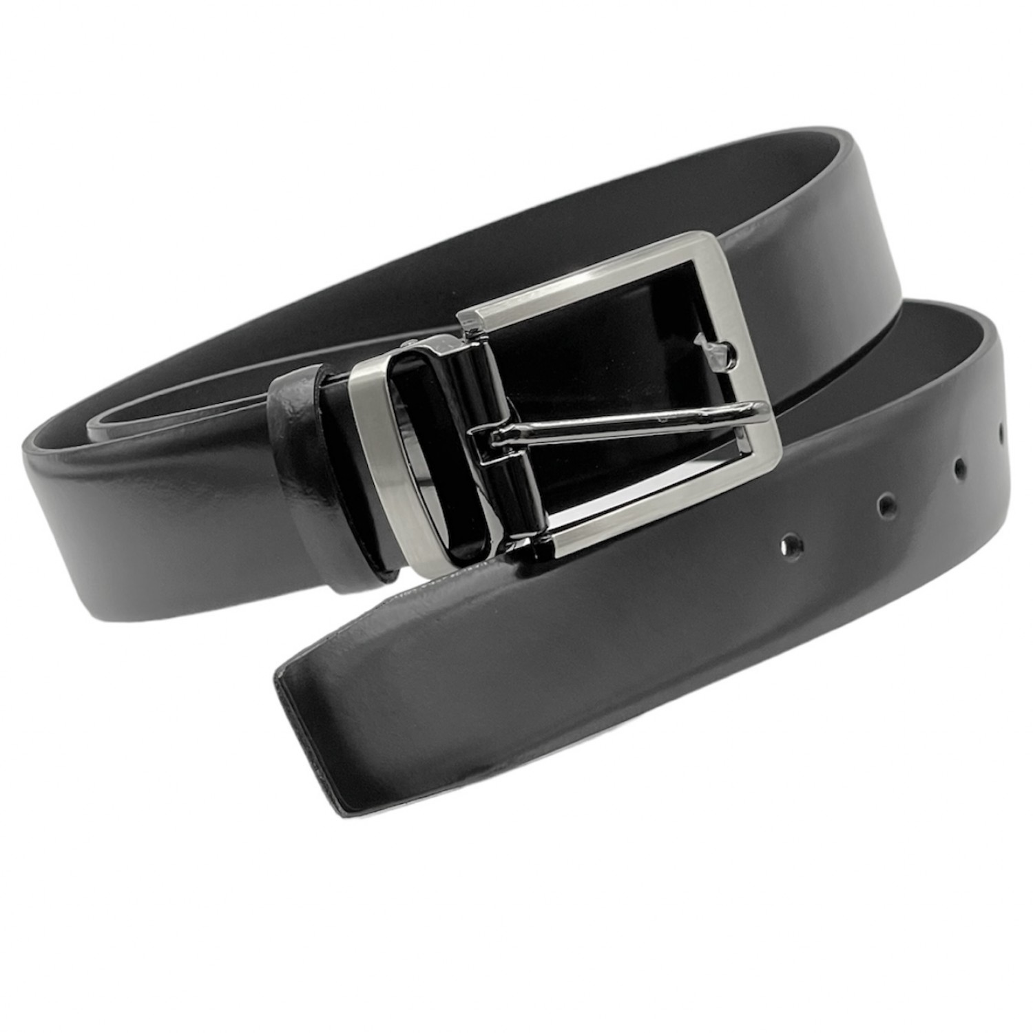 PLB Ανδρική Δερμάτινη Ζώνη Χειροποίητη 41/360 Black 