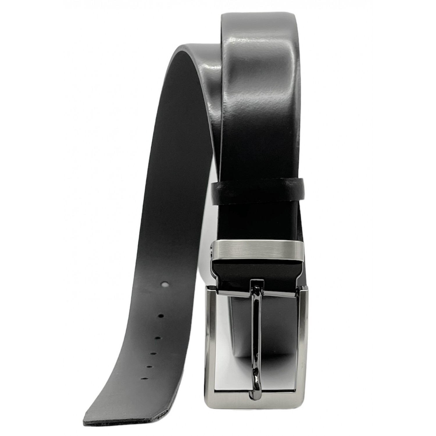 PLB Ανδρική Δερμάτινη Ζώνη Χειροποίητη 41/360 Black 