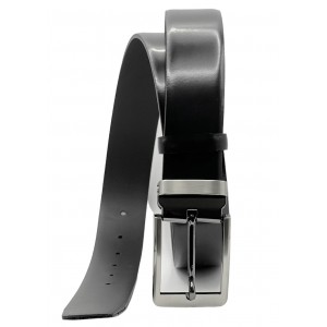 PLB Ανδρική Δερμάτινη Ζώνη Χειροποίητη 41/360 Black 