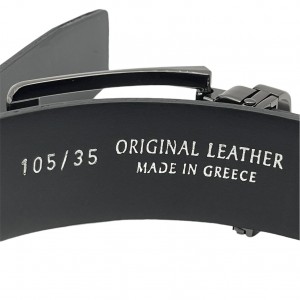 PLB Ανδρική Δερμάτινη Ζώνη Χειροποίητη 41/360 Black 