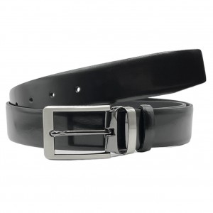 PLB Ανδρική Δερμάτινη Ζώνη Χειροποίητη 41/360 Black 