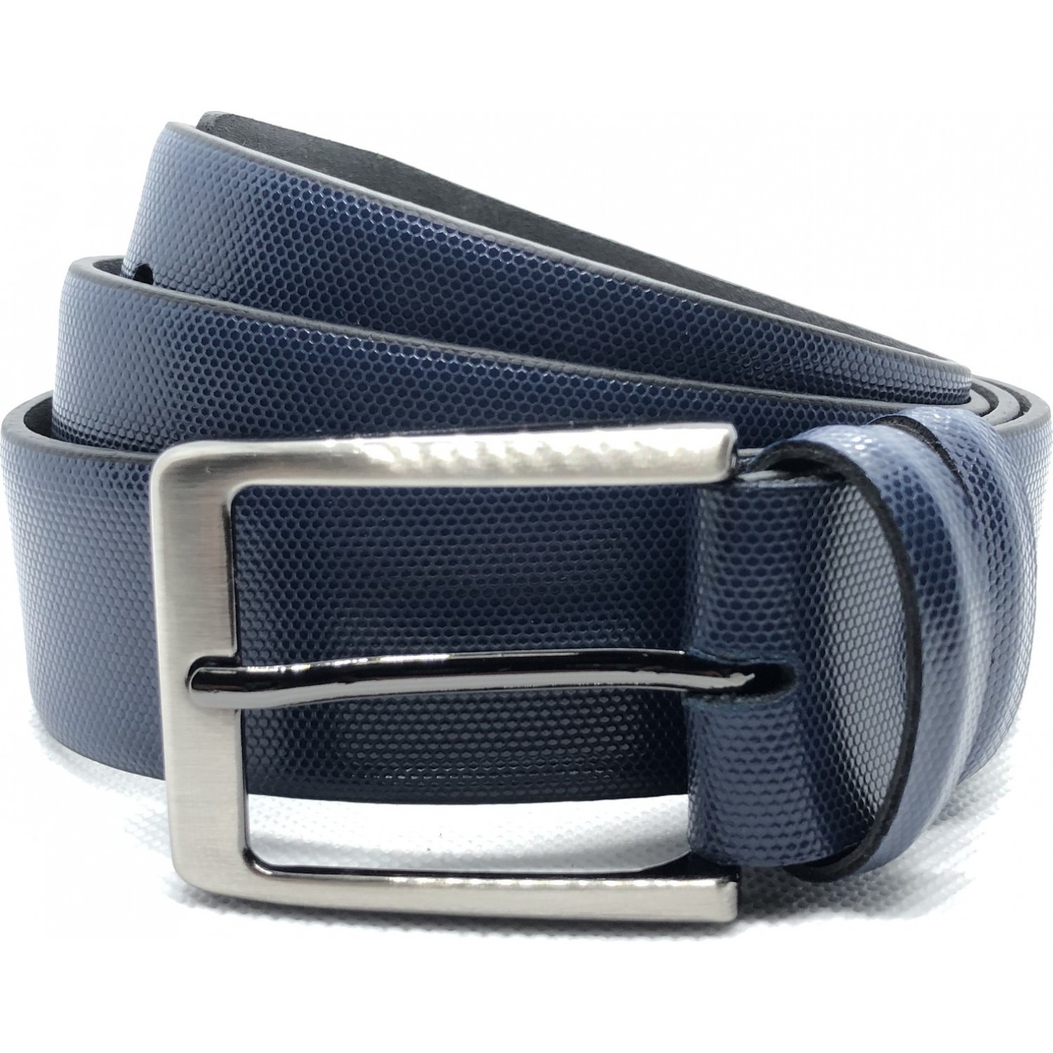 Ζώνη Ανδρική Δερμάτινη χειροποίητη με φάρδος 3,50εκ PLB 55/314 ΜΠΛΕ