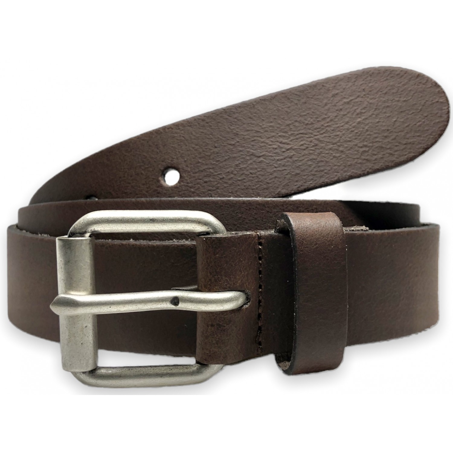 Aνδρική Ζώνη Δερμάτινη με ροδέλα και φάρδος 3.5cm Petrol Industries 40102/280 Καφέ