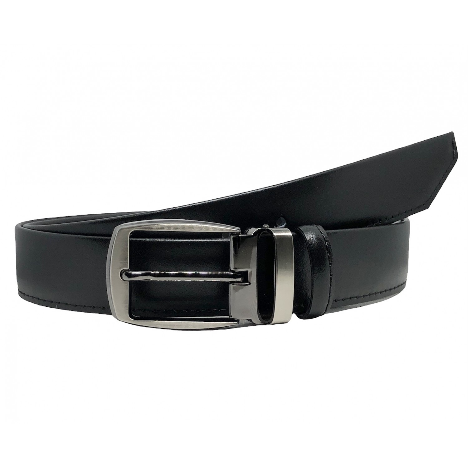 Ζώνη Ανδρική Δερμάτινη χειροποίητη μονό δέρμα γυρισμένο και ραμμένο από την μια πλευρά με φάρδος 3,50εκ PLB 1/357 Μαύρη