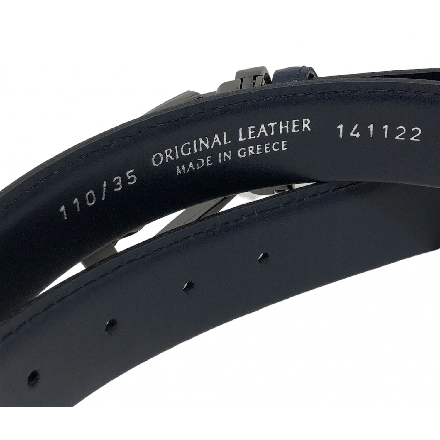 Ζώνη Ανδρική Δερμάτινη χειροποίητη μονό δέρμα γυρισμένο και ραμμένο από την μια πλευρά με φάρδος 3,50εκ PLB 6/360 ΜΠΛΕ