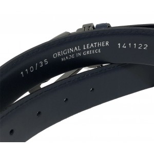 Ζώνη Ανδρική Δερμάτινη χειροποίητη μονό δέρμα γυρισμένο και ραμμένο από την μια πλευρά με φάρδος 3,50εκ PLB 6/360 ΜΠΛΕ