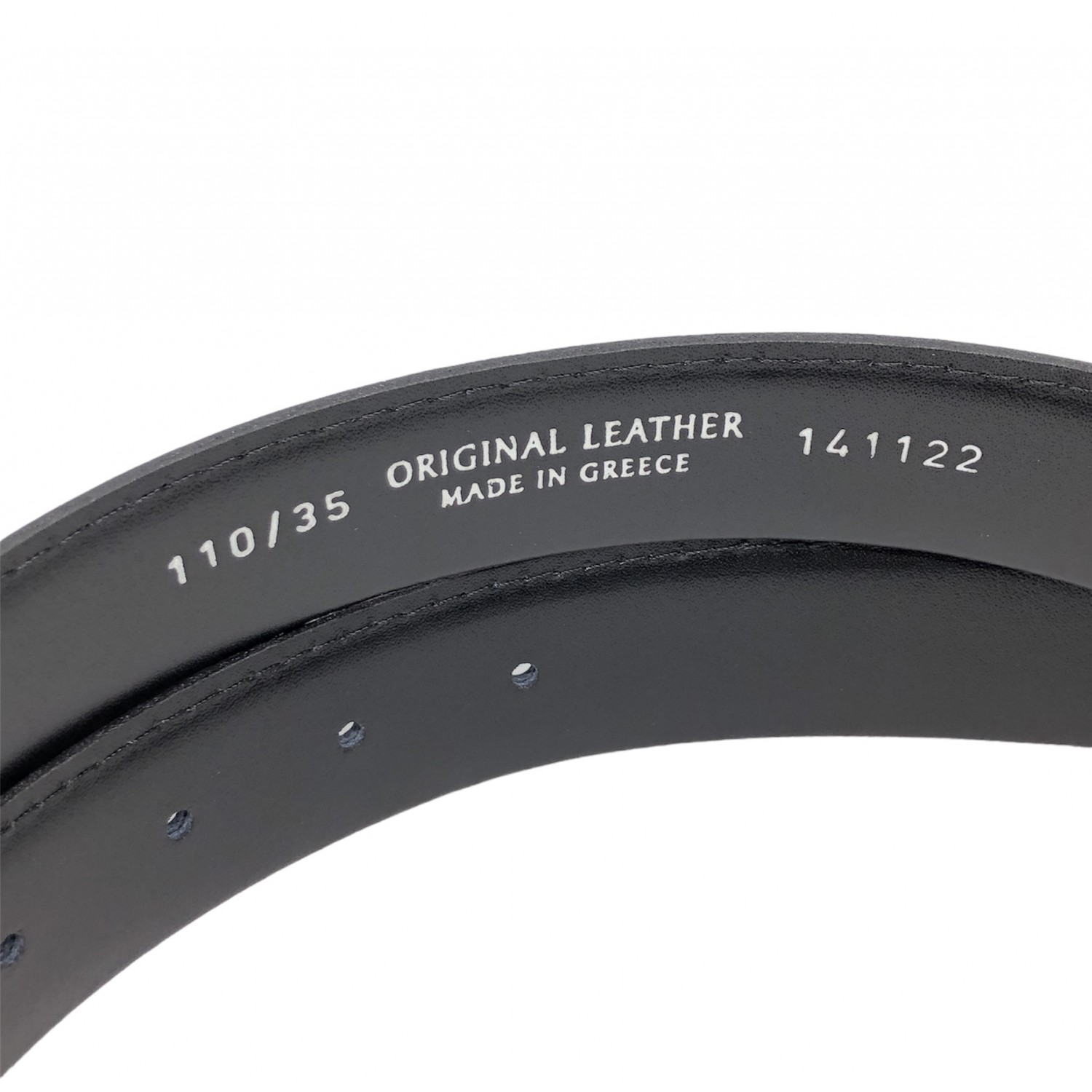 Ζώνη Ανδρική Δερμάτινη χειροποίητη μονό δέρμα γυρισμένο και ραμμένο από την μια πλευρά με φάρδος 3,50εκ PLB 1/357 Μαύρη