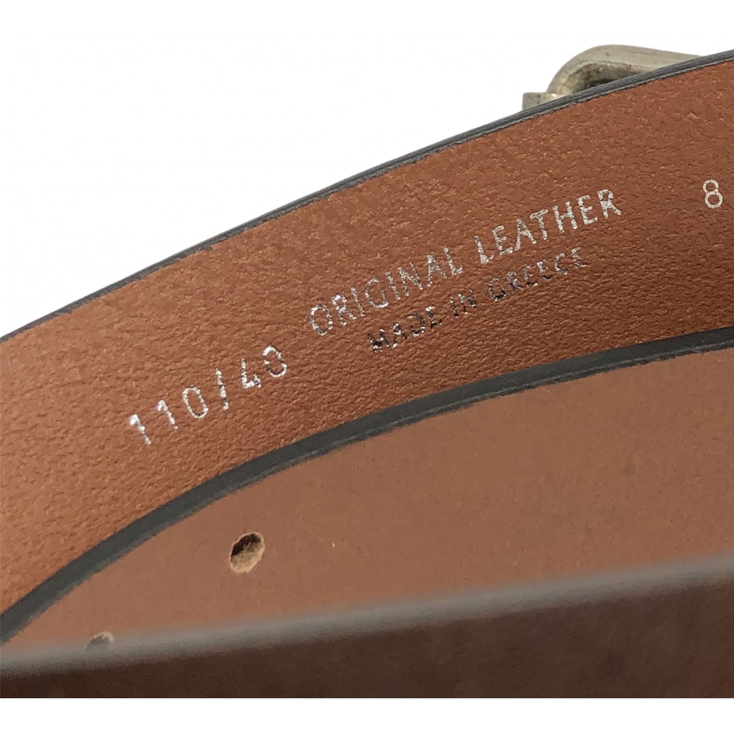 PLB Ζώνη Ανδρική Δερμάτινη Χειροποίητη Ελληνικής Κατασκευής με διπλό στέλεχος 755/435 ΚΑΦΕ 4cm Φάρδος