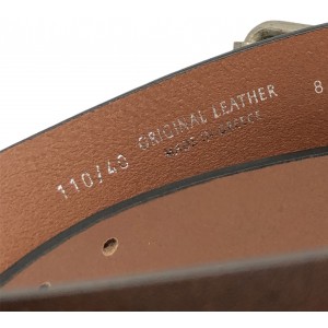 PLB Ζώνη Ανδρική Δερμάτινη Χειροποίητη Ελληνικής Κατασκευής με διπλό στέλεχος 755/435 ΚΑΦΕ 4cm Φάρδος