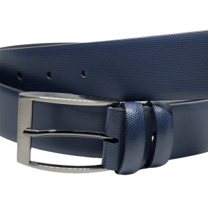 Ζώνη Ανδρική Δερμάτινη χειροποίητη με φάρδος 3,50εκ PLB 55/314 ΜΠΛΕ