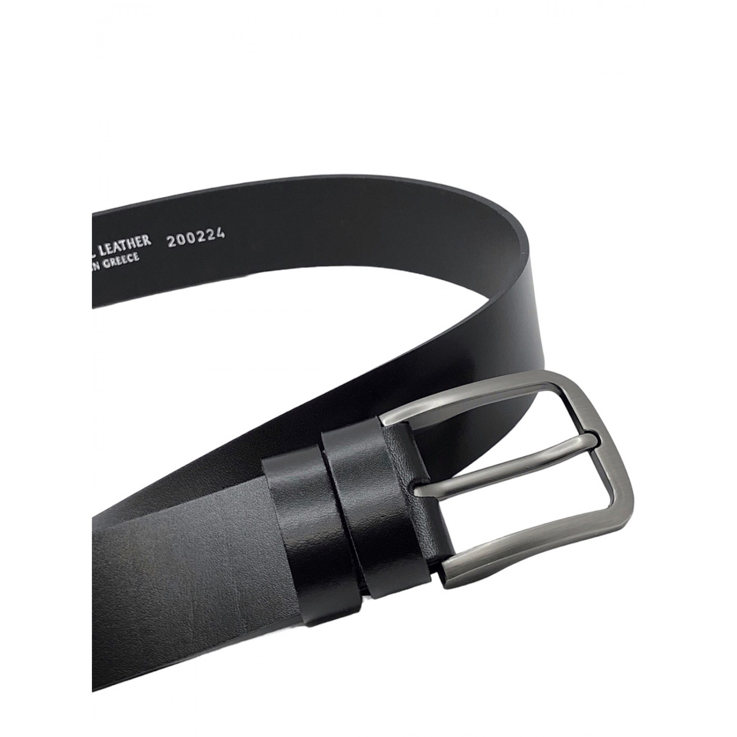 PLB Ζώνη Ανδρική Δερμάτινη χειροποίητη 200/520 Μαύρο