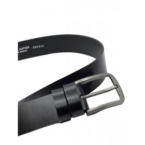 PLB Ζώνη Ανδρική Δερμάτινη χειροποίητη 200/520 Μαύρο