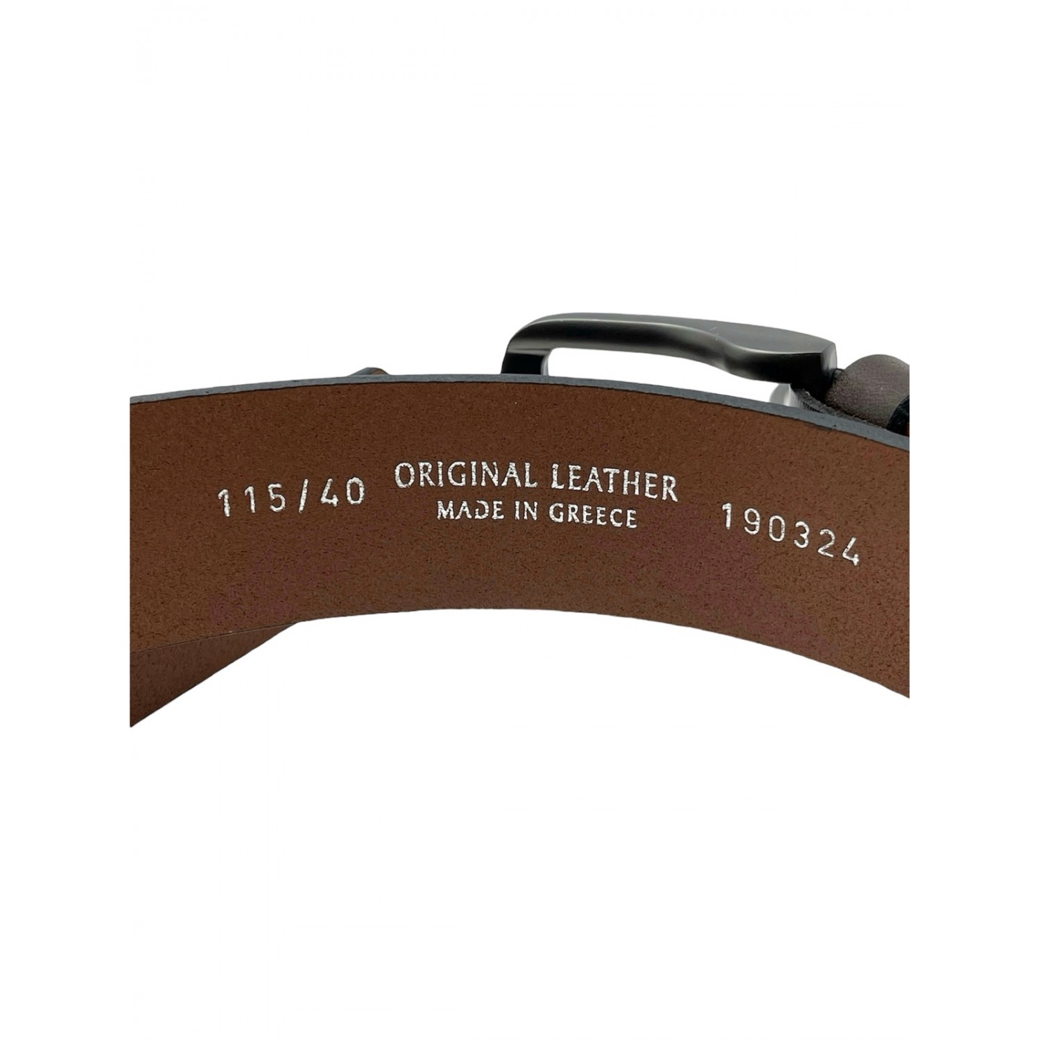 PLB Ζώνη Ανδρική Δερμάτινη χειροποίητη 201/522 Καφέ