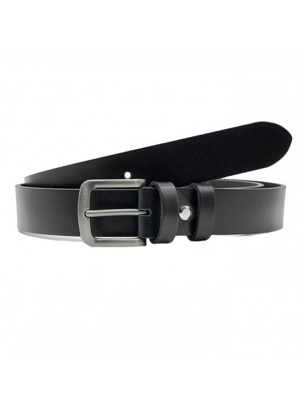 PLB Ανδρική Δερμάτινη Ζώνη Χειροποίητη 200/106 Black 
