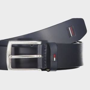 TOMMY HILFIGER AM0AM12054_BLDW6 Μπλε Ανδρική Δερμάτινη Ζώνη 