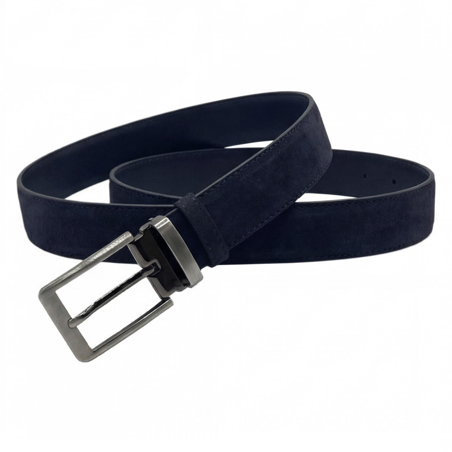 Life Style Butiken Ανδρική Δερμάτινη Ζώνη Suede LS13292.360 Navy 3.5cm Φάρδος