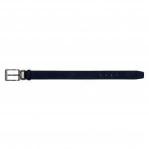 Life Style Butiken Ανδρική Δερμάτινη Ζώνη Suede LS13292.360 Navy 3.5cm Φάρδος
