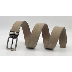 Life Style Butiken Ανδρική Δερμάτινη Ζώνη Suede LS13292.360 Πούρο 3.5cm Φάρδος