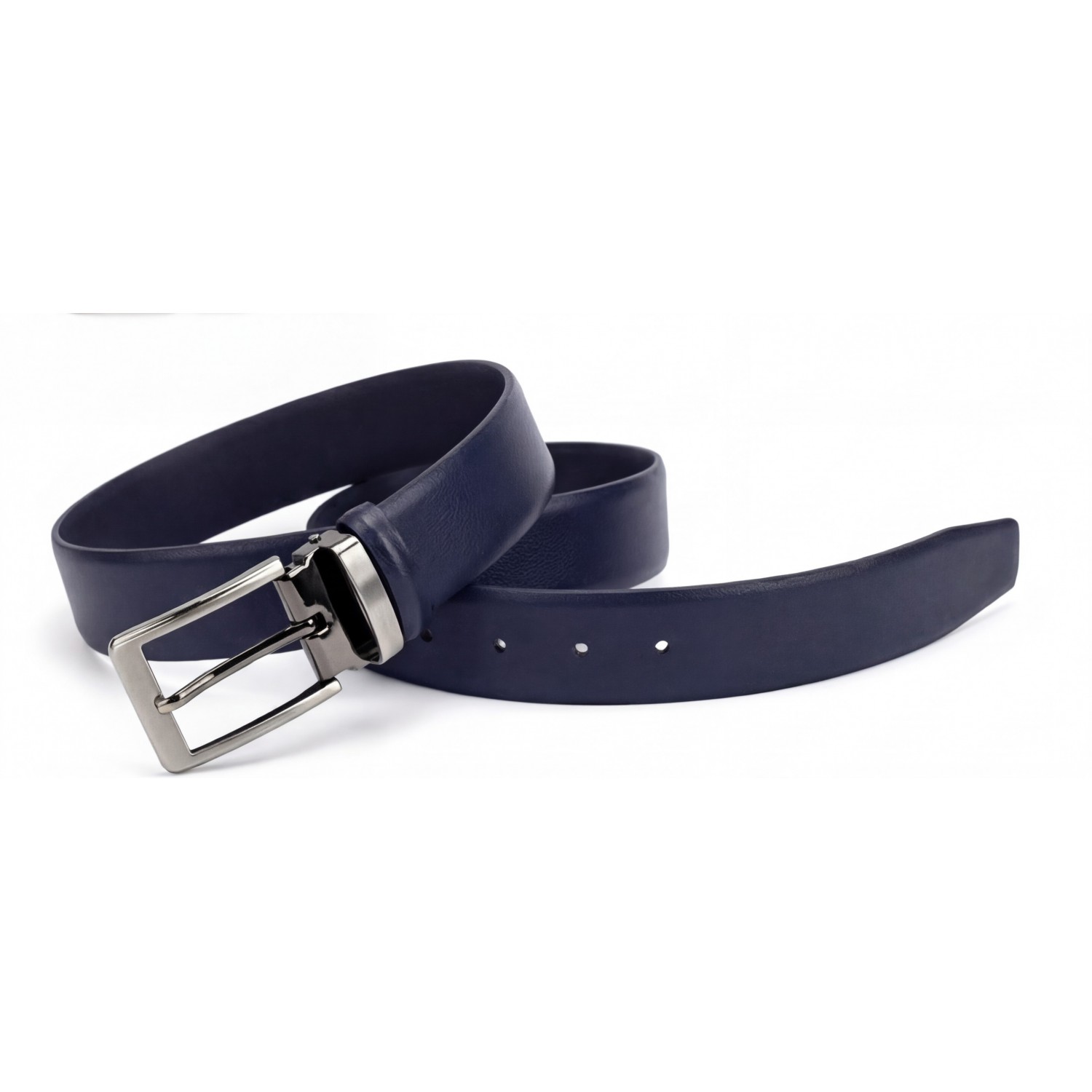 Life Style Butiken Ανδρική Δερμάτινη Ζώνη Με Μεταλλική Αγκράφα LS16.360 Navy 3.5cm Φάρδος