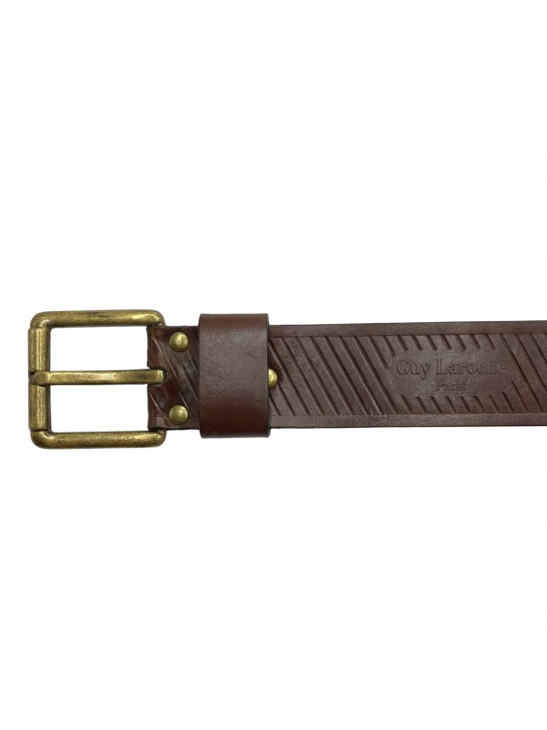 Guy Laroche Unisex Δερμάτινη Ζώνη GL1200527 BROWN