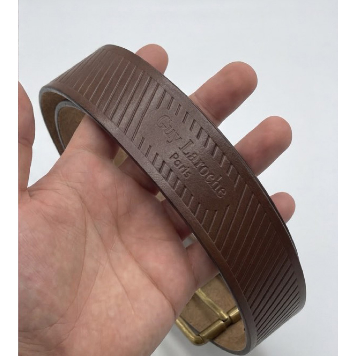 Guy Laroche Unisex Δερμάτινη Ζώνη GL1200527 BROWN