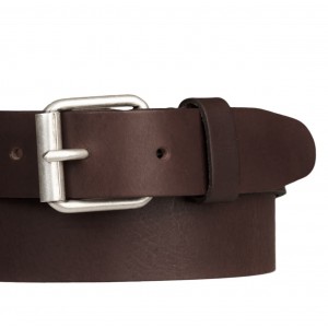 Life Style Butiken Aνδρική Ζώνη Δερμάτινη με ροδέλα και φάρδος 4cm LS140089/280 Καφέ