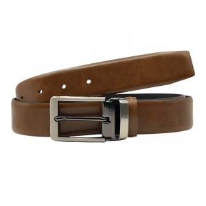 Life Style Butiken Ανδρική Δερμάτινη Ζώνη Με Μεταλλικ΄ή Αγκράφα LS12.377 ΚΟΝΙΑΚ 3.5cm Φάρδος