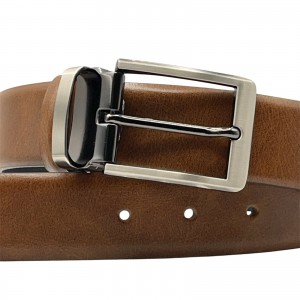 Life Style Butiken Ανδρική Δερμάτινη Ζώνη Με Μεταλλικ΄ή Αγκράφα LS12.377 ΚΟΝΙΑΚ 3.5cm Φάρδος