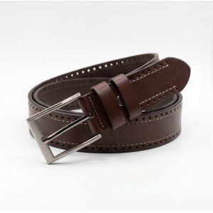 Life Style Butiken Ανδρική Χειροποίητη Δερμάτινη Ζώνη Με Γαζιά  LS1200522 ΚΑΦΕ