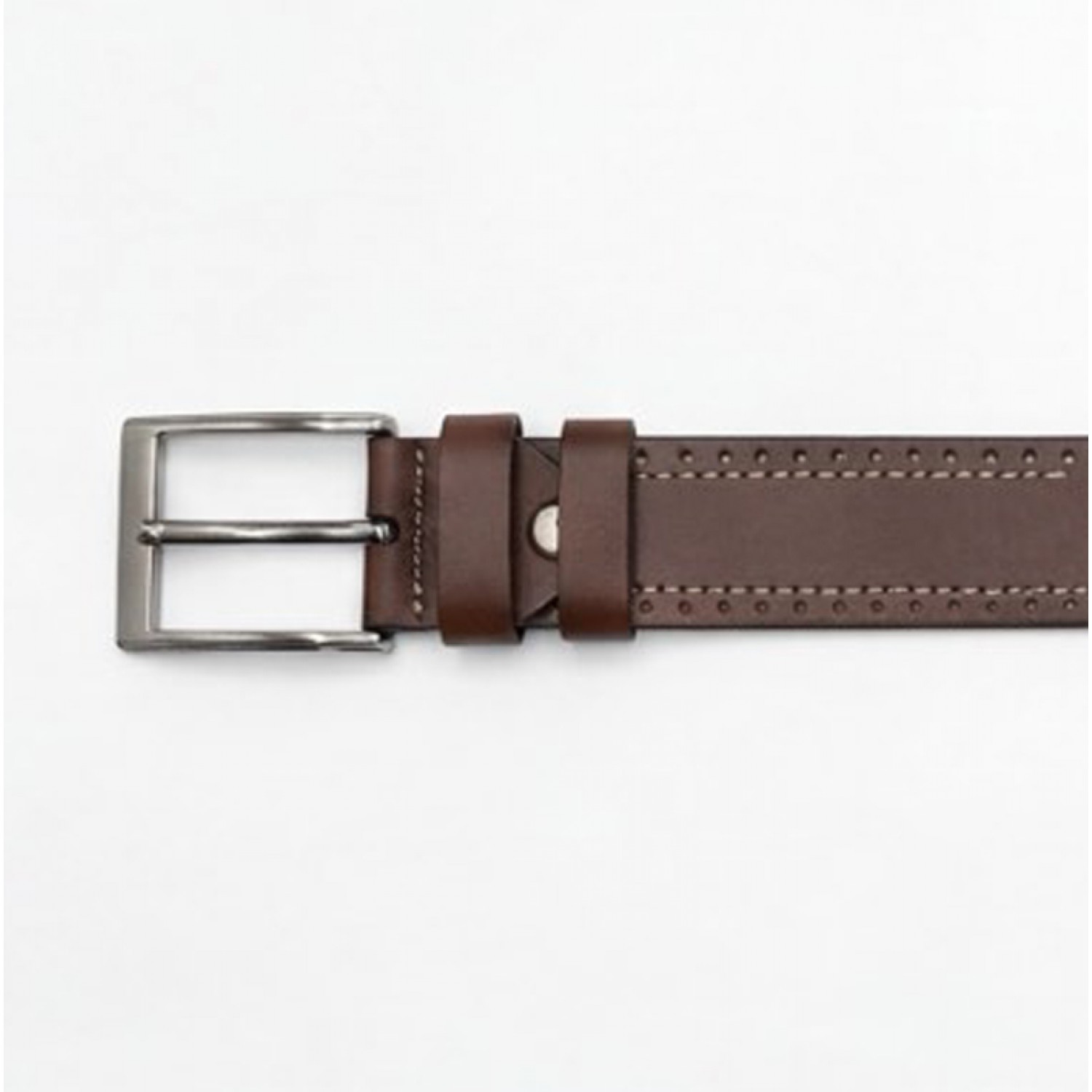 Life Style Butiken Ανδρική Χειροποίητη Δερμάτινη Ζώνη Με Γαζιά  LS1200522 ΚΑΦΕ