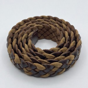 Life Style Butiken Ανδρική Χειροποίητη Δερμάτινη Ζώνη Πλεκτή LS1200525 ΚΑΦΕ