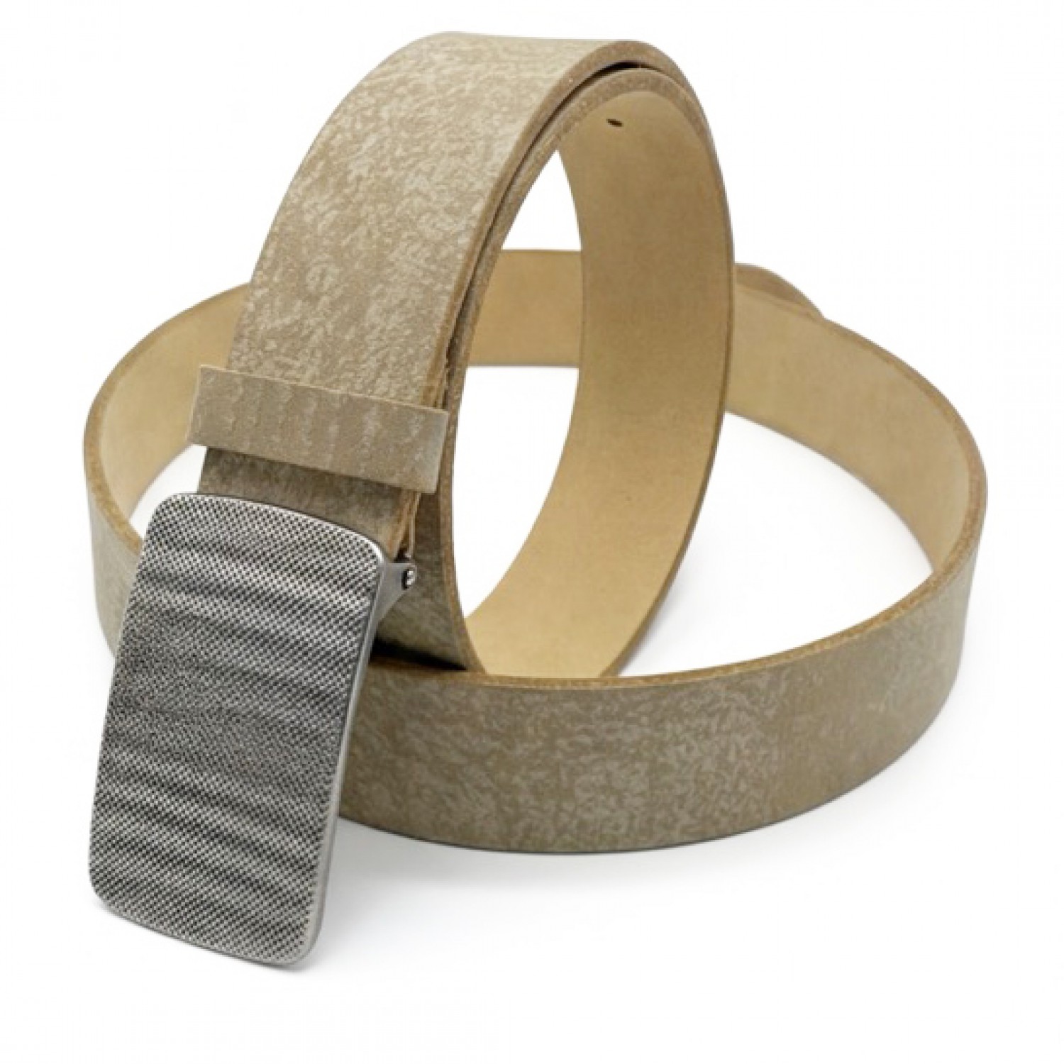 Life Style Butiken Ανδρική Χειροποίητη Δερμάτινη Ζώνη με μεταλλιλή αγκράφα LS1200526 ΜΠΕΖ