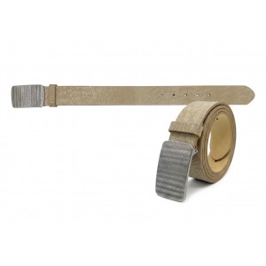 Life Style Butiken Ανδρική Χειροποίητη Δερμάτινη Ζώνη με μεταλλιλή αγκράφα LS1200526 ΜΠΕΖ