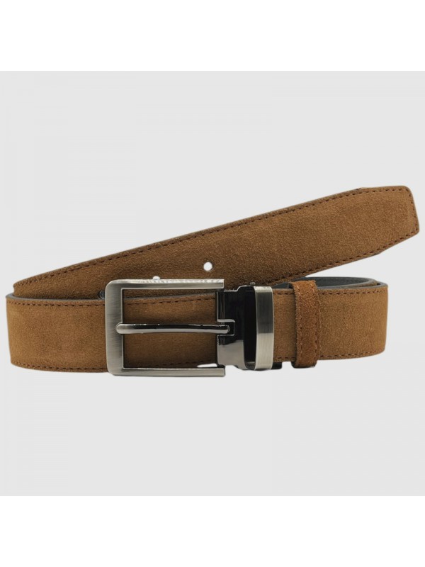 Life Style Butiken Ανδρική Δερμάτινη Ζώνη Suede LS13292.360 ΚΑΜΕΛ 3.5cm Φάρδος