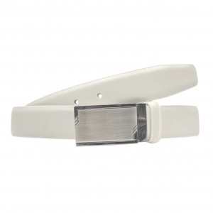 Life Style Butiken Ανδρική Δερμάτινη Ζώνη LS199.324 ΕΚΡΟΥ 3.5cm Φάρδος