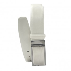 Life Style Butiken Ανδρική Δερμάτινη Ζώνη LS199.324 ΕΚΡΟΥ 3.5cm Φάρδος